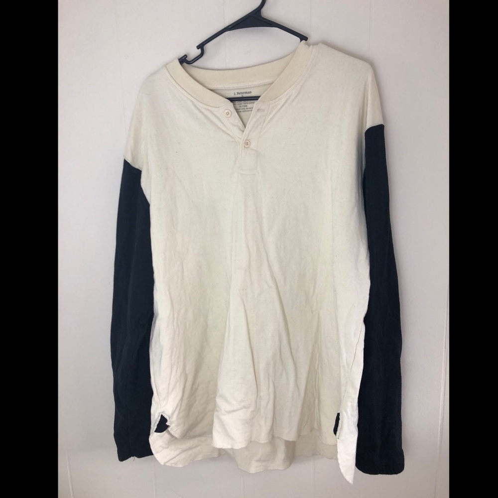 X.L J. Peterman thick Henley shirt